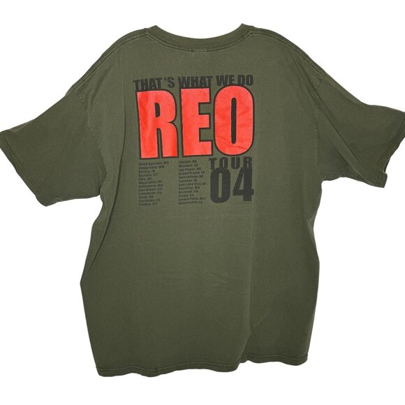 REO Speedwagon 2004 Tour Rock You Graphic T-Shirt 2X Anvil Pre-Shrunk Cotton VTG - Picture 2 of 7